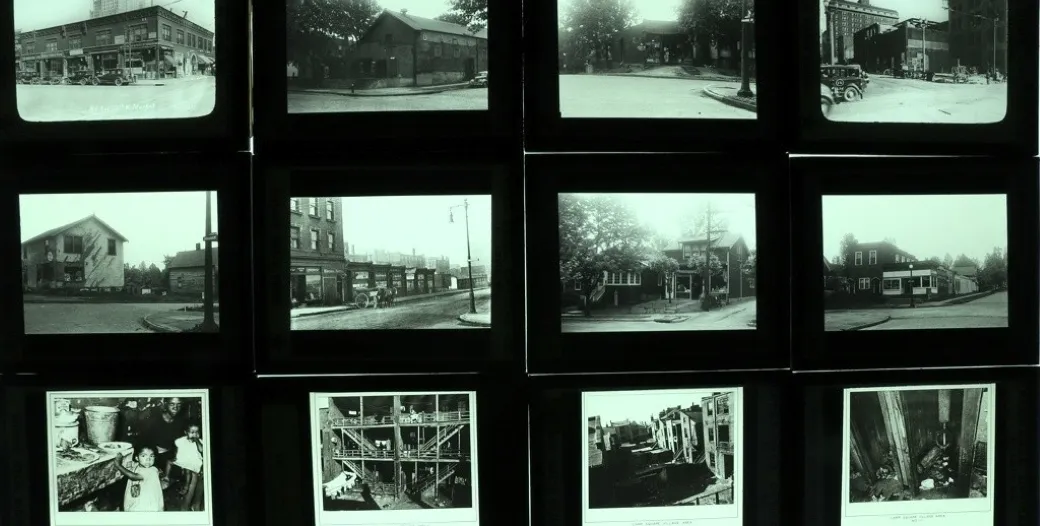 Circa-1930-1945 lantern slides assembled for use by the St. Louis’s City Plan Commission. Photo credit: St. Louis City Planning Agencies Collection: Series 6, Missouri Historical Society