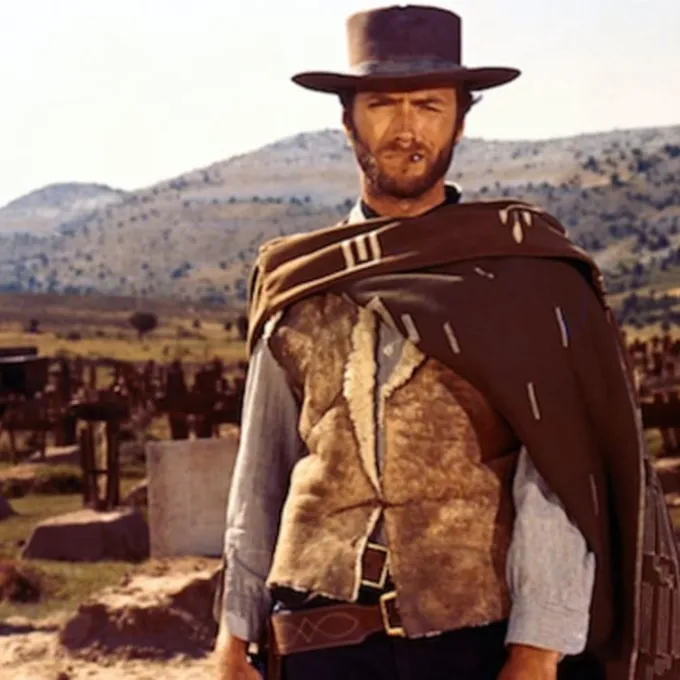 "Clint Eastwood in the Good, The Bad, and The Ugly"