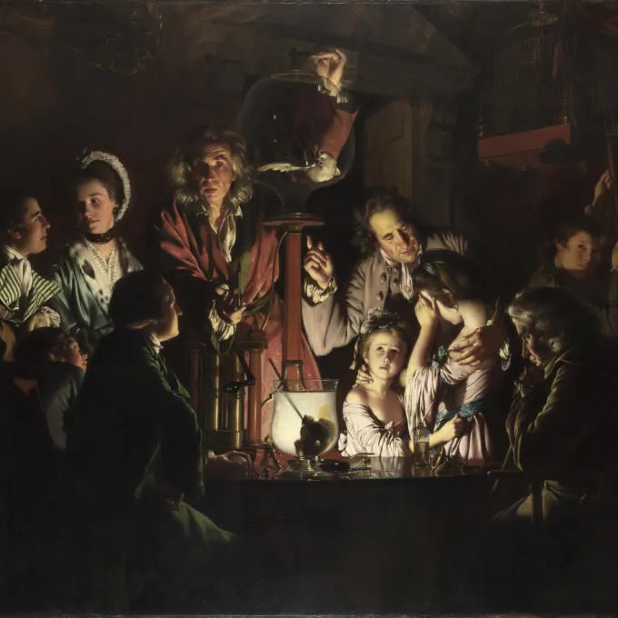 An Experiment on a Bird in an Air Pump by Joseph Wright of Derby 1768